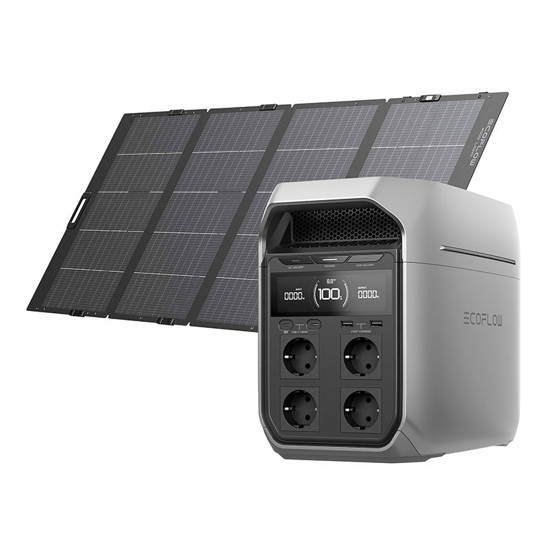 Bundle: Power station EcoFlow Delta 3 Plus + portable solar panel 400W