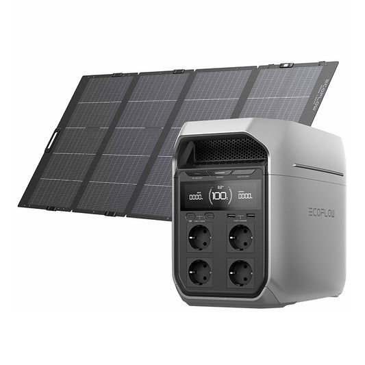 Bundle: Power station EcoFlow Delta 3 Plus + portable solar panel 400W
