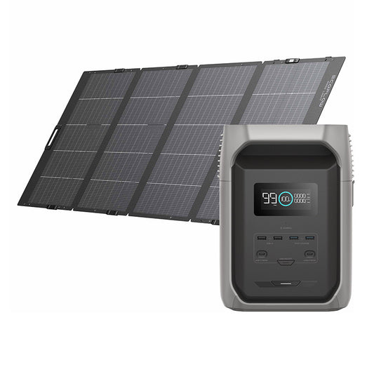 Bundle: Power station EcoFlow Delta 3 1500 + portable solar panel 400W