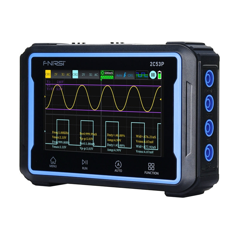 FNIRSI 2C53P 3in1 portable tablet oscilloscope 4,3"