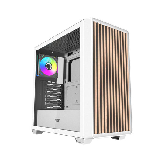 DarkFlash DS900WD ATX Pc Case with 4 fans (white)
