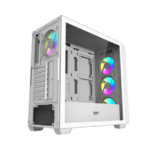 DarkFlash DS900WD ATX Pc Case with 4 fans (white)