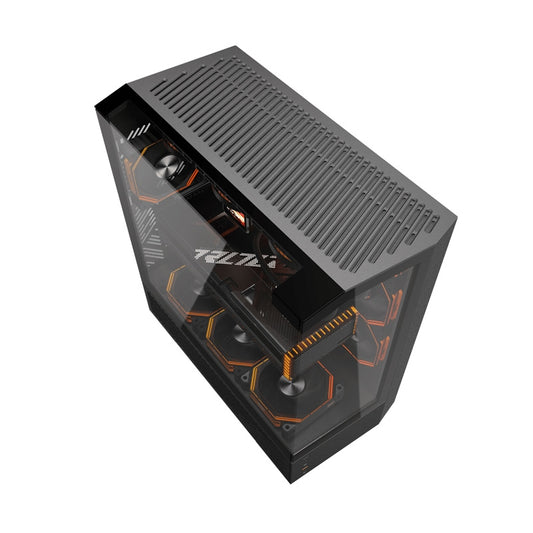 DarkFlash Computer Case DY460 Black with 4 ARGB fans