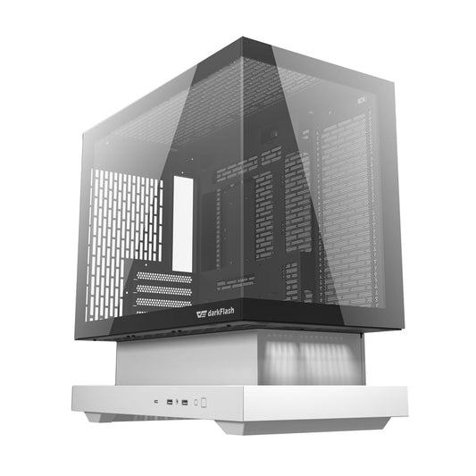 DarkFlash Computer Case F1 White with 6 ARGB fans