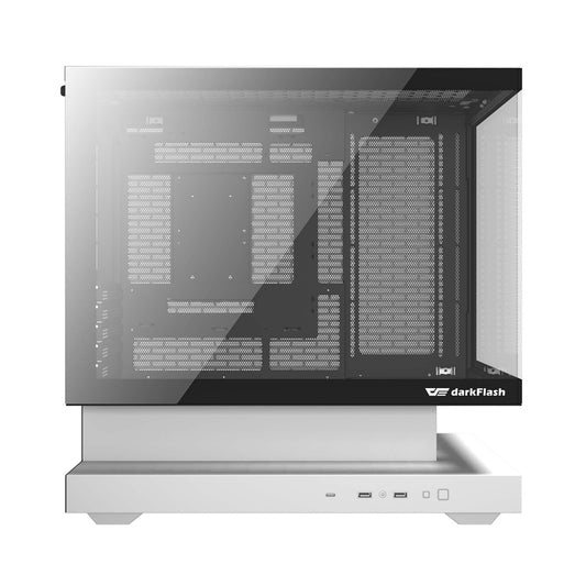 DarkFlash Computer Case F1 White with 6 ARGB fans