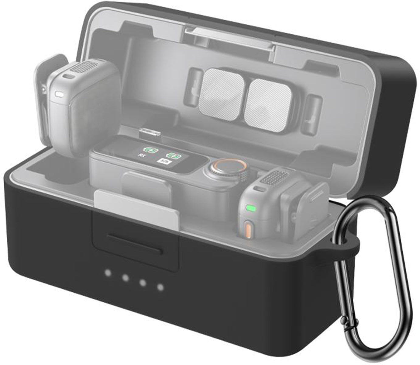 PULUZ Silicone Charging Case Cover for DJI Mic 3 (Black)