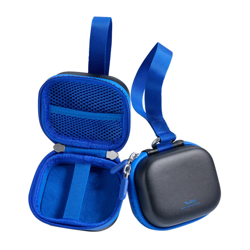 Telesin DisAdv EVA Universal Mini Carrying Case for Action Cameras (Black and Blue)