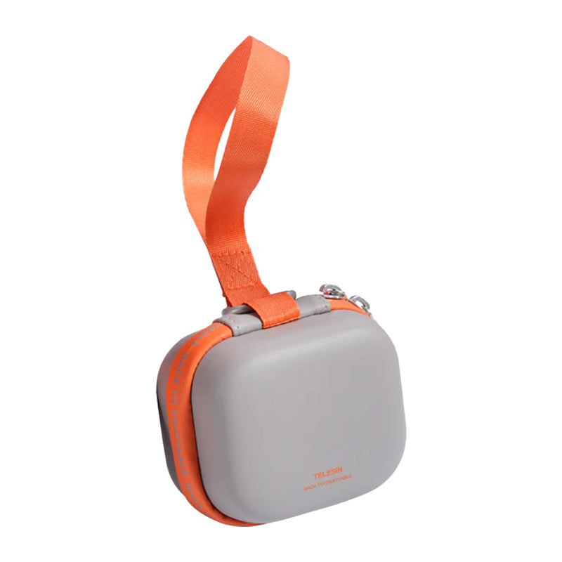 Telesin DisAdv EVA Universal Mini Carrying Case for Action Cameras (Gray and Orange)
