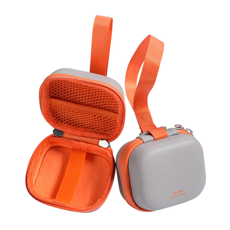 Telesin DisAdv EVA Universal Mini Carrying Case for Action Cameras (Gray and Orange)