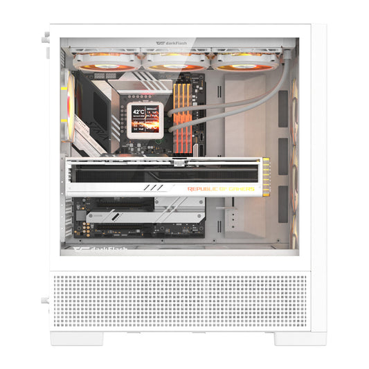DarkFlash computer case AIRNOVA White (+3 fans)