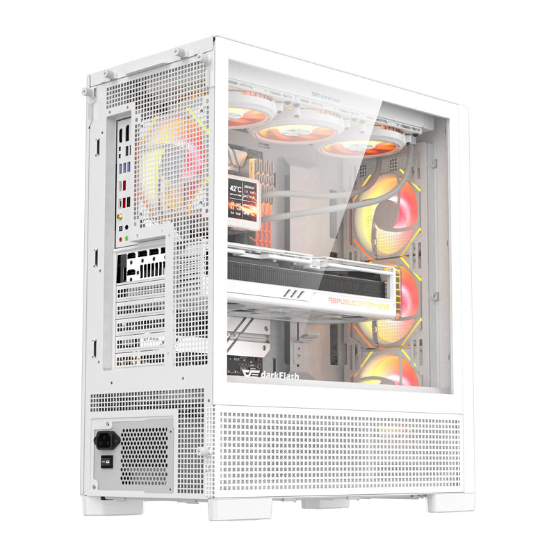 DarkFlash computer case AIRNOVA White (+3 fans)