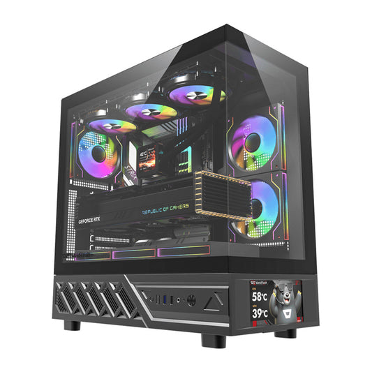 DarkFlash Computer Case DS950+screen Black (+6 Fans)