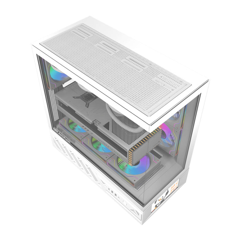 DarkFlash Computer Case DS950+screen White (+6 Fans)