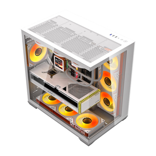 DarkFlash Computer Case C280 White (+7 Fans)