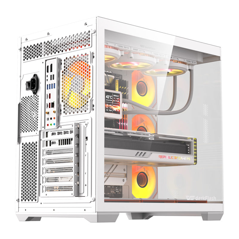 DarkFlash Computer Case C280 White (+7 Fans)