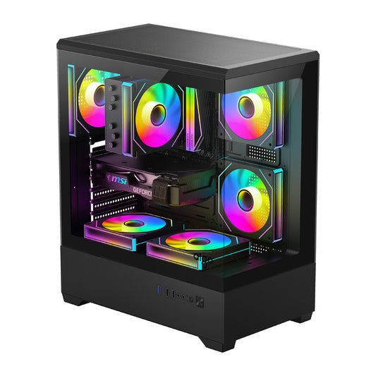 DarkFlash Computer Case C365 Black (+5 Fans)