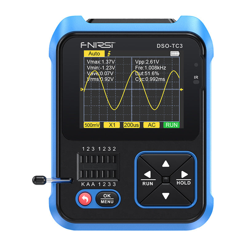 FNIRSI Handheld Digital Oscilloscope Transistor Tester SigGen 3 in 1 DSO-TC3