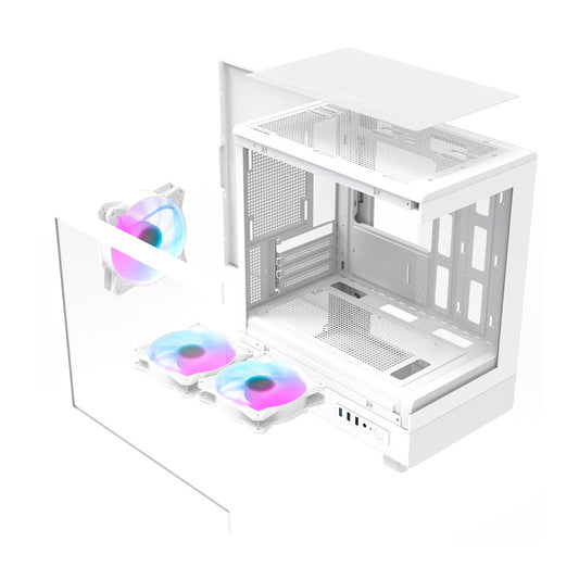 DarkFlash DB330M White Computer Case (+3 Fans) v2