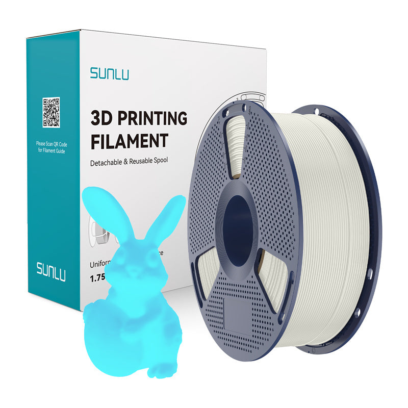 Sunlu Filament PLA Glow In The Dark (White to Blue)