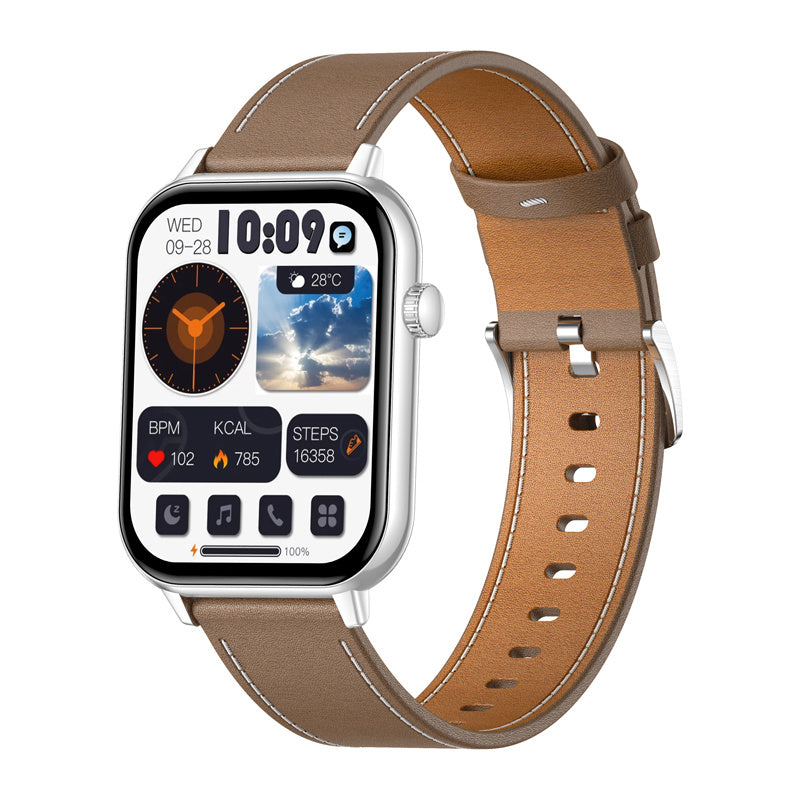 COLMI C28 Smartwatch Silver + brown leather