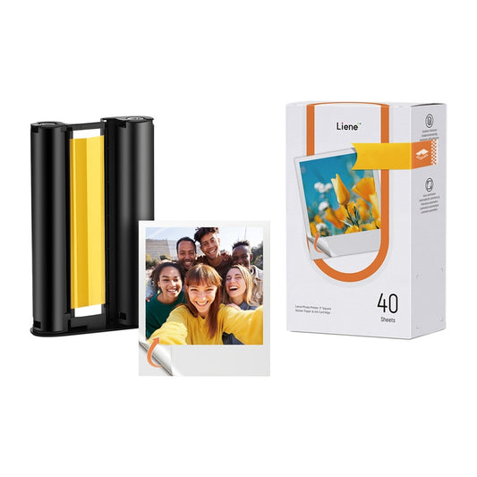 Amber 3x3 Square Sticky Photo paper 40 sheets & 1