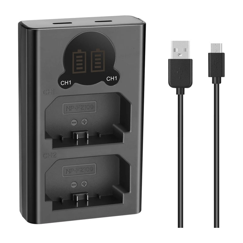 Dual charger for NP-FZ100 batteries NEEWER DL-FZ100