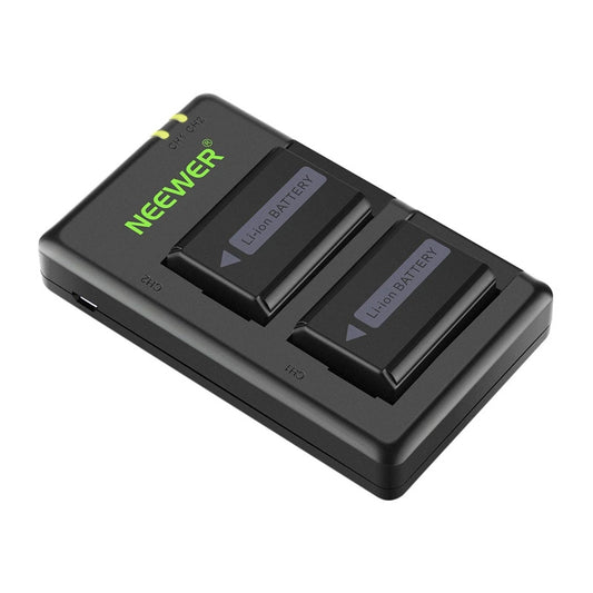 2-Pack Replacement Sony Battery and Charger Set NEEWER NP-FW50
