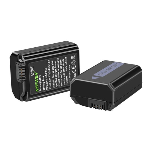 2-Pack Replacement Sony Battery and Charger Set NEEWER NP-FW50