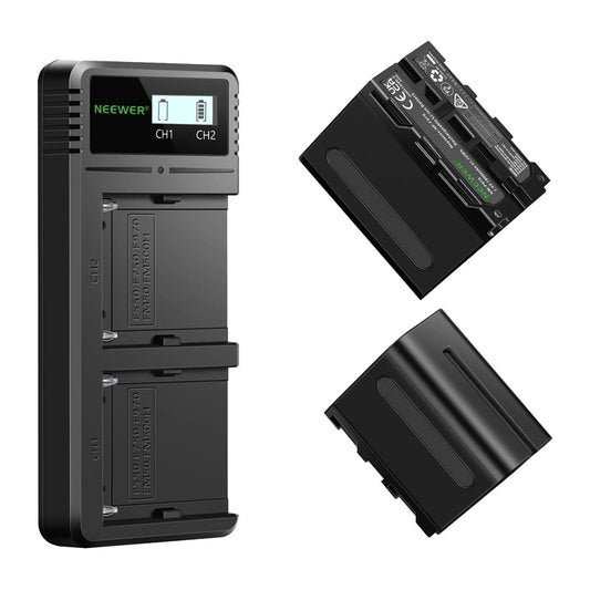 Set of 2 batteries with charger  NEEWER
