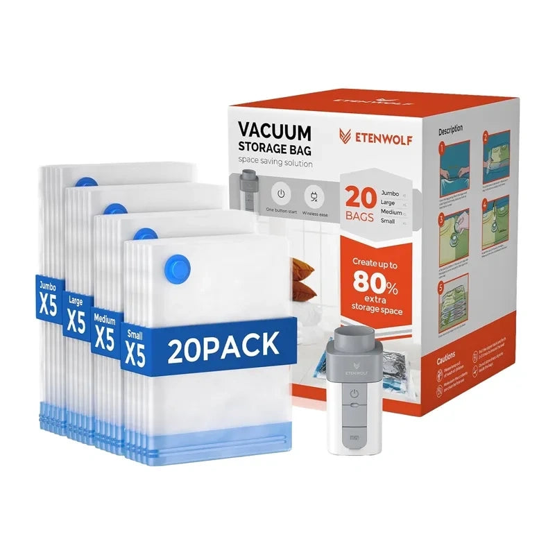 Vacuum bags with pump combo Etenwolf VB03 1500mAh
