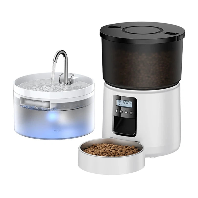Pet feeder ROJECO Button 3L with 2L water fountain