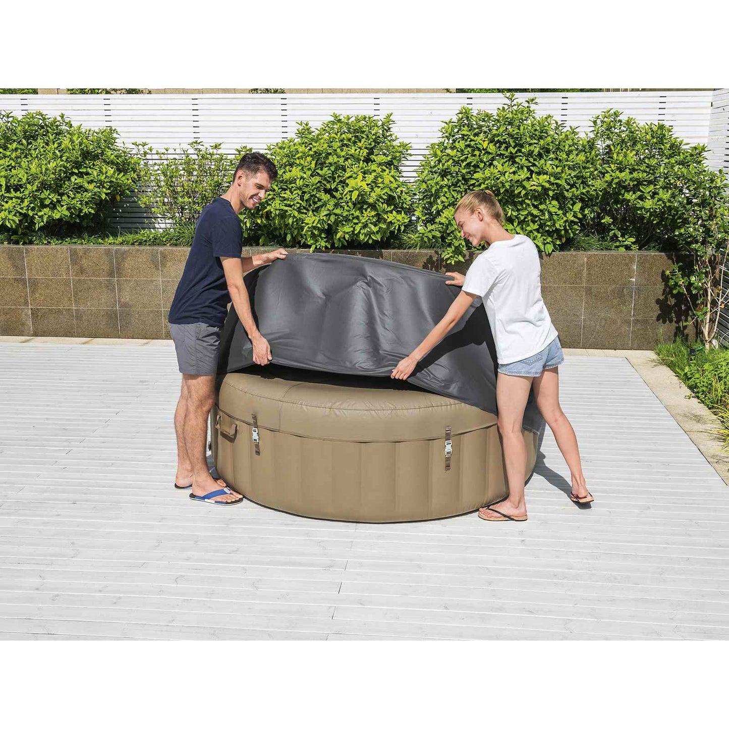 Bestway Κάλυμμα PVC και POM Γκρι