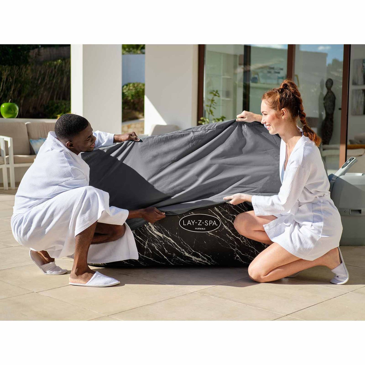 Bestway Κάλυμμα PVC και POM Γκρι