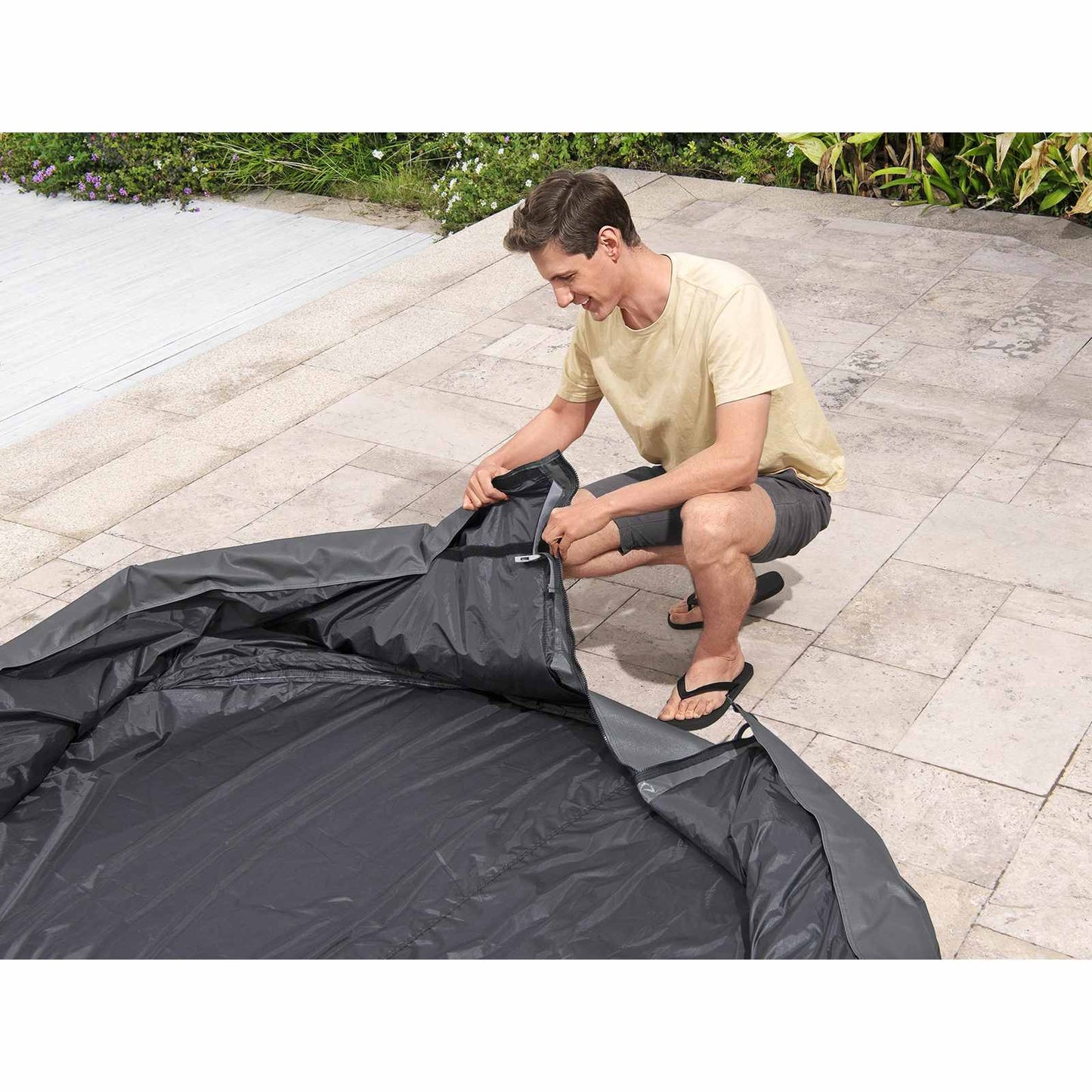 Bestway Κάλυμμα PVC και POM Γκρι