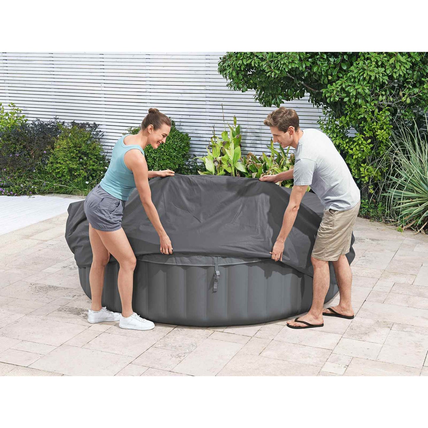 Bestway Κάλυμμα PVC και POM Γκρι