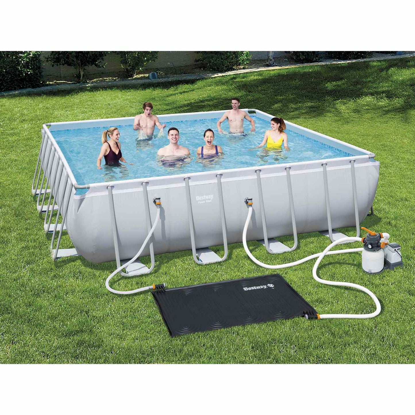 Bestway Ηλιακός Ματ Θέρμανσης Πισίνας Μαύρο 110 x 171 εκ PVC