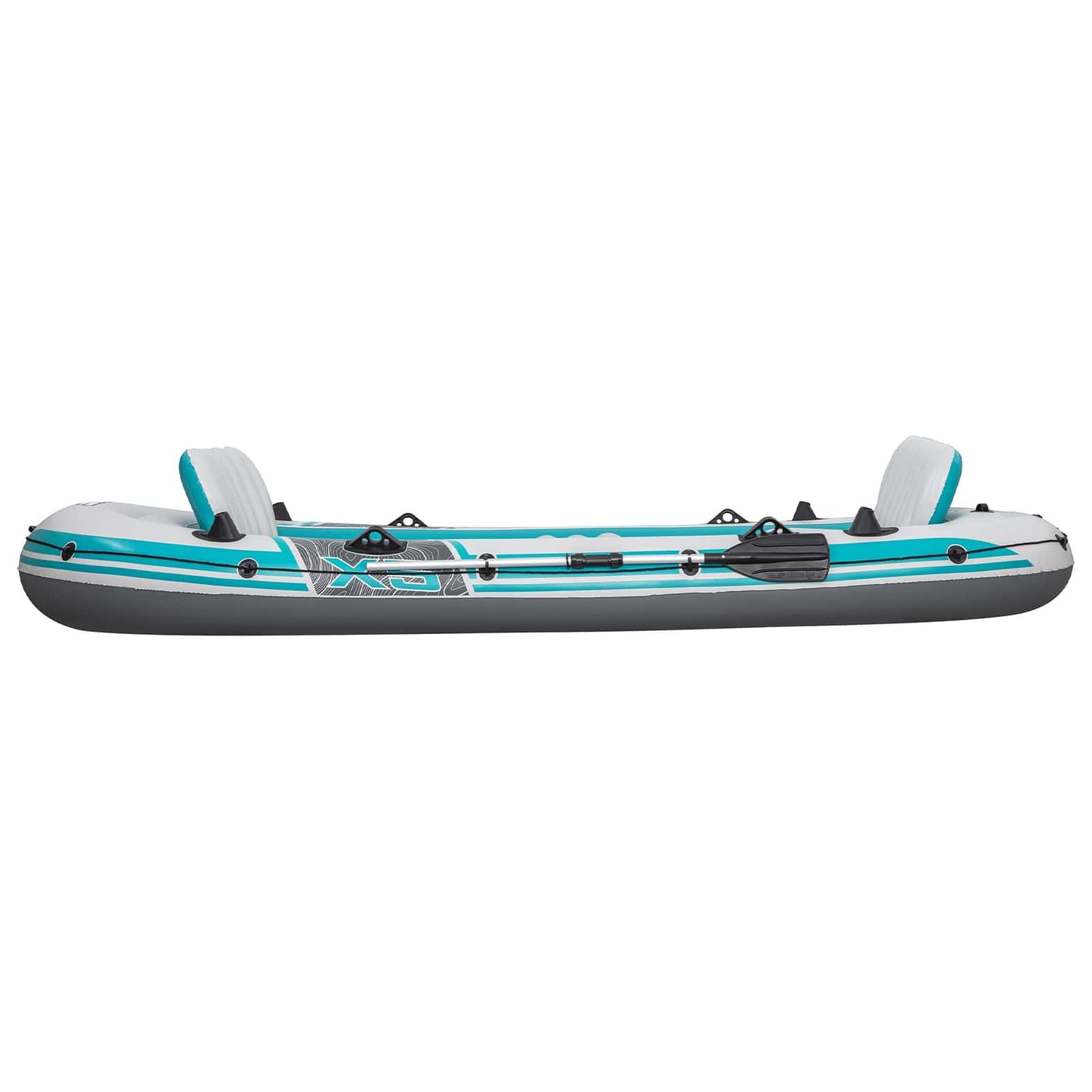 Bestway Φουσκωτή βάρκα Γκρι και Λευκό 3,64 x 1,66 μ PVC