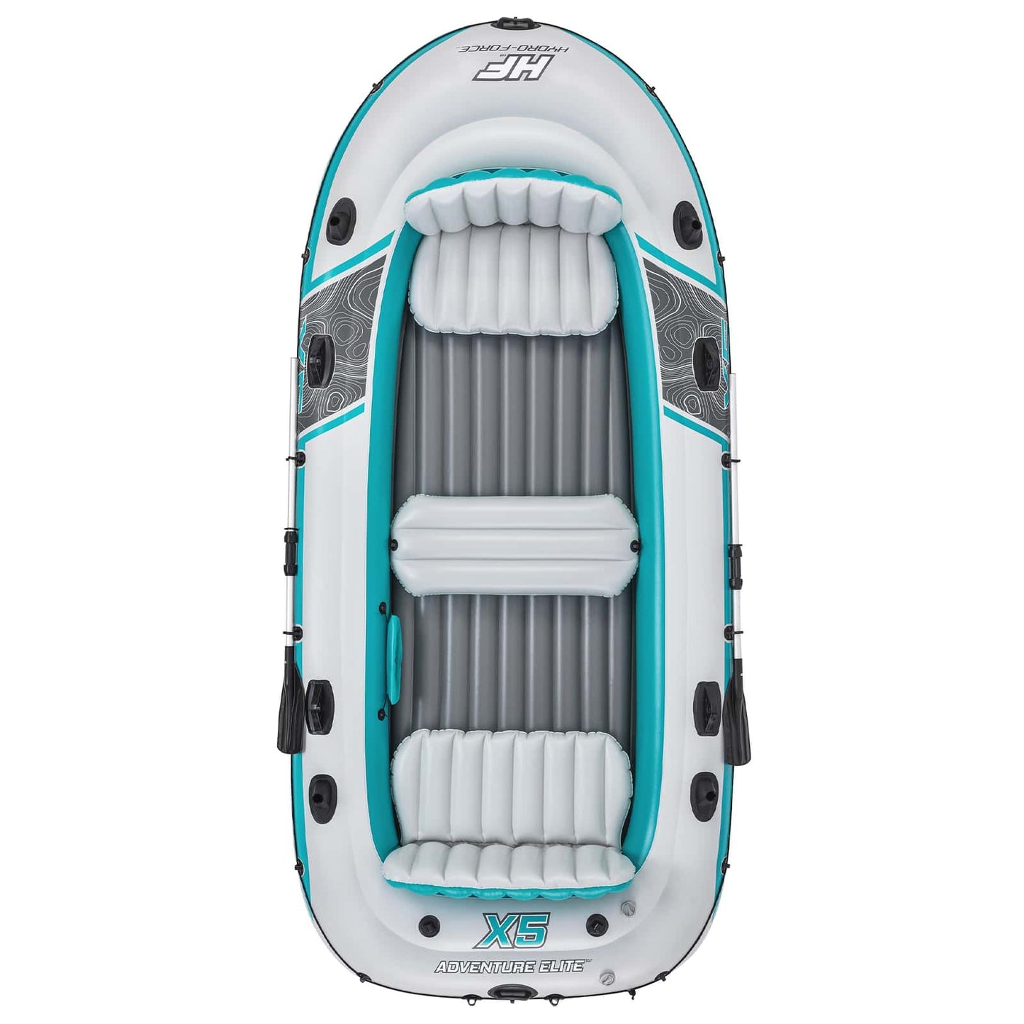 Bestway Φουσκωτή βάρκα Γκρι και Λευκό 3,64 x 1,66 μ PVC