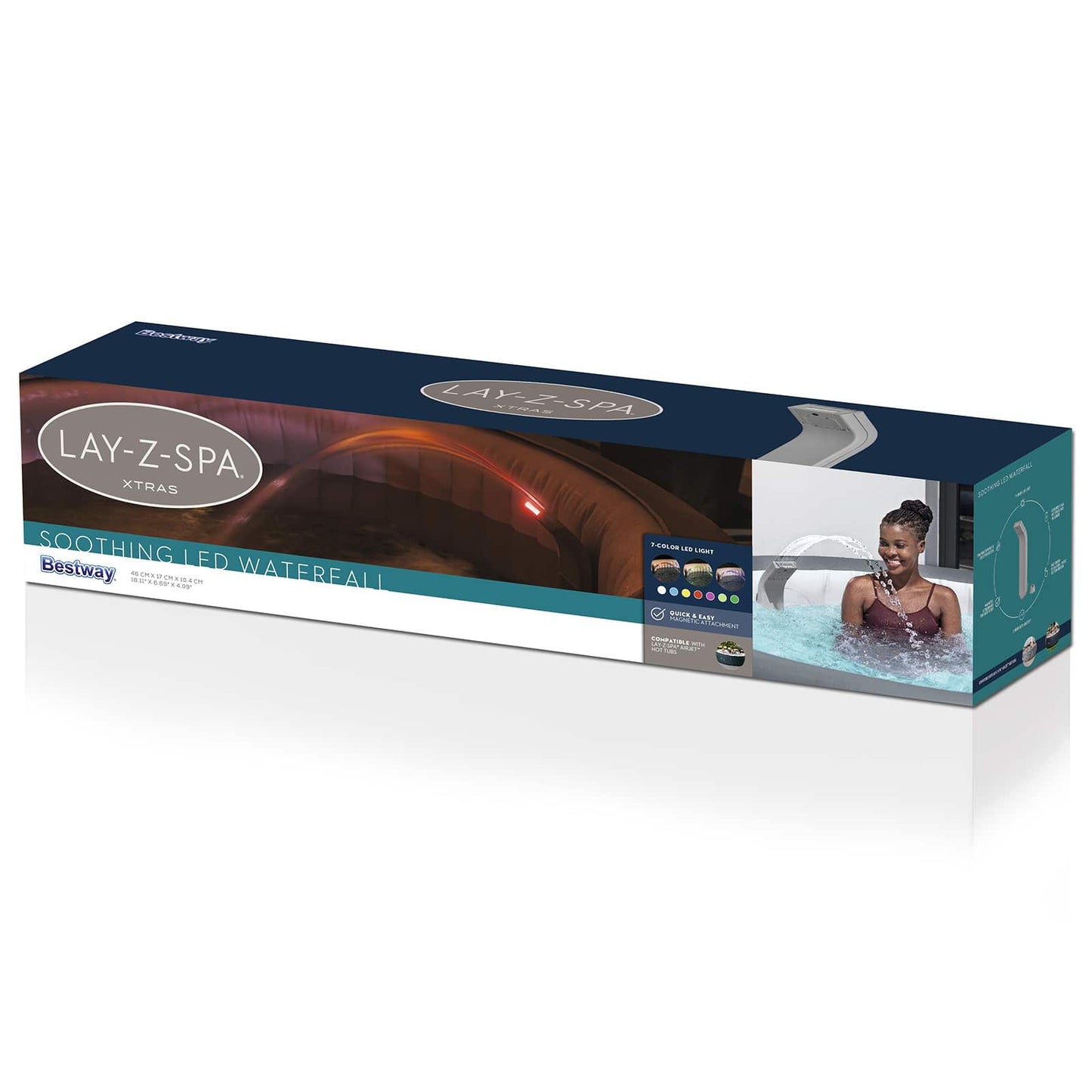 Bestway LED Καταρράκτης με LED ταινίες φωτός Γκρι ABS