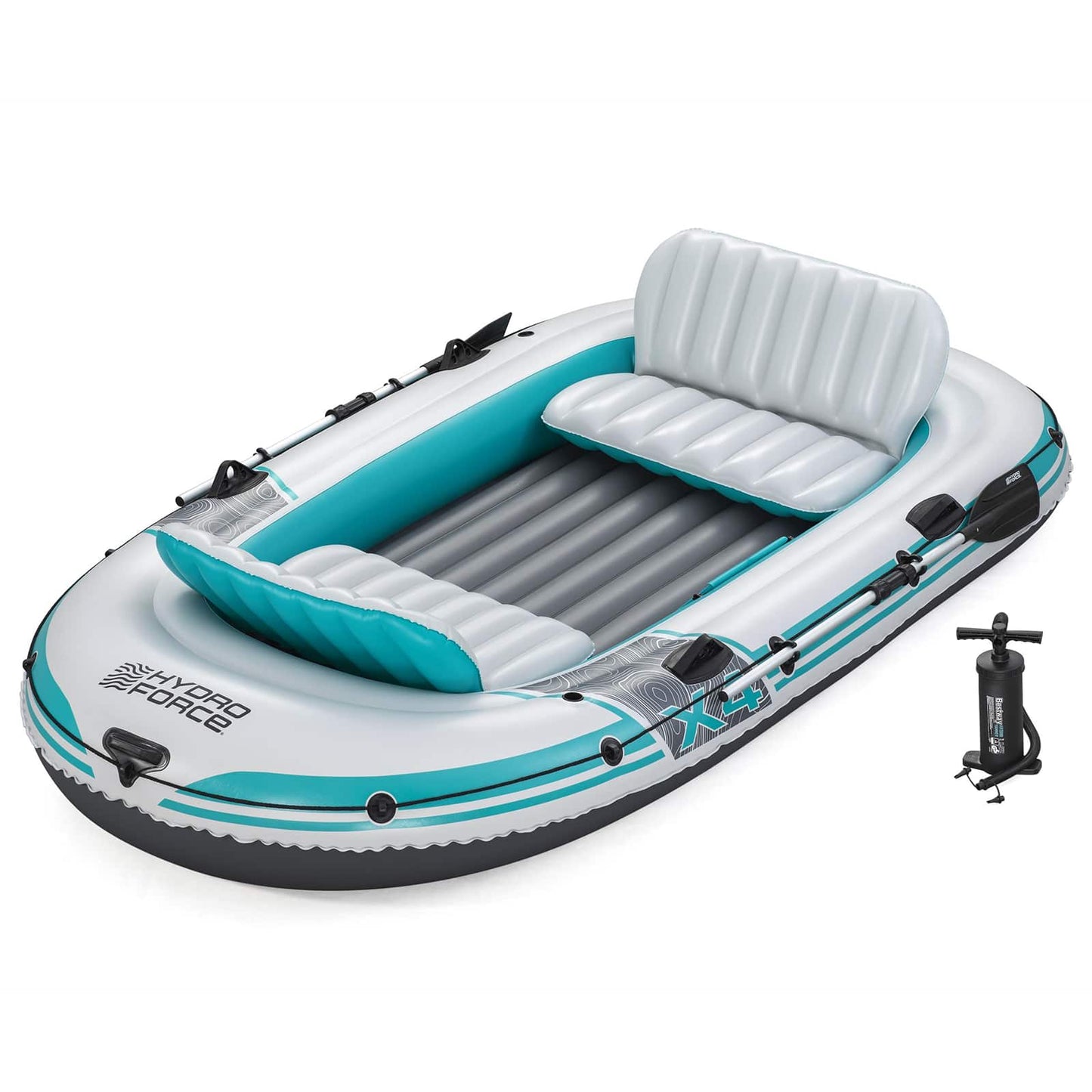 Bestway Φουσκωτή βάρκα Γκρι και Λευκό 3,15 x 1,65 μ PVC