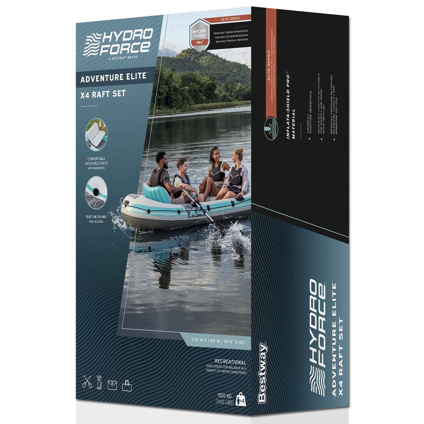 Bestway Φουσκωτή βάρκα Γκρι και Λευκό 3,15 x 1,65 μ PVC
