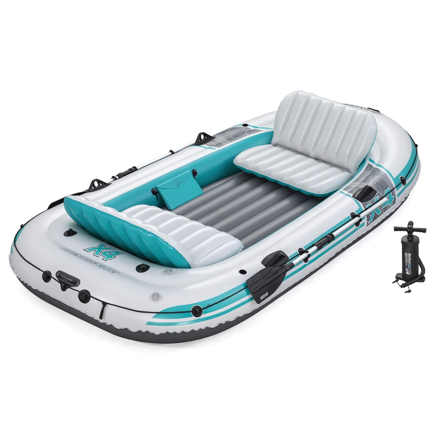 Bestway Φουσκωτή βάρκα Γκρι και Λευκό 3,15 x 1,65 μ PVC