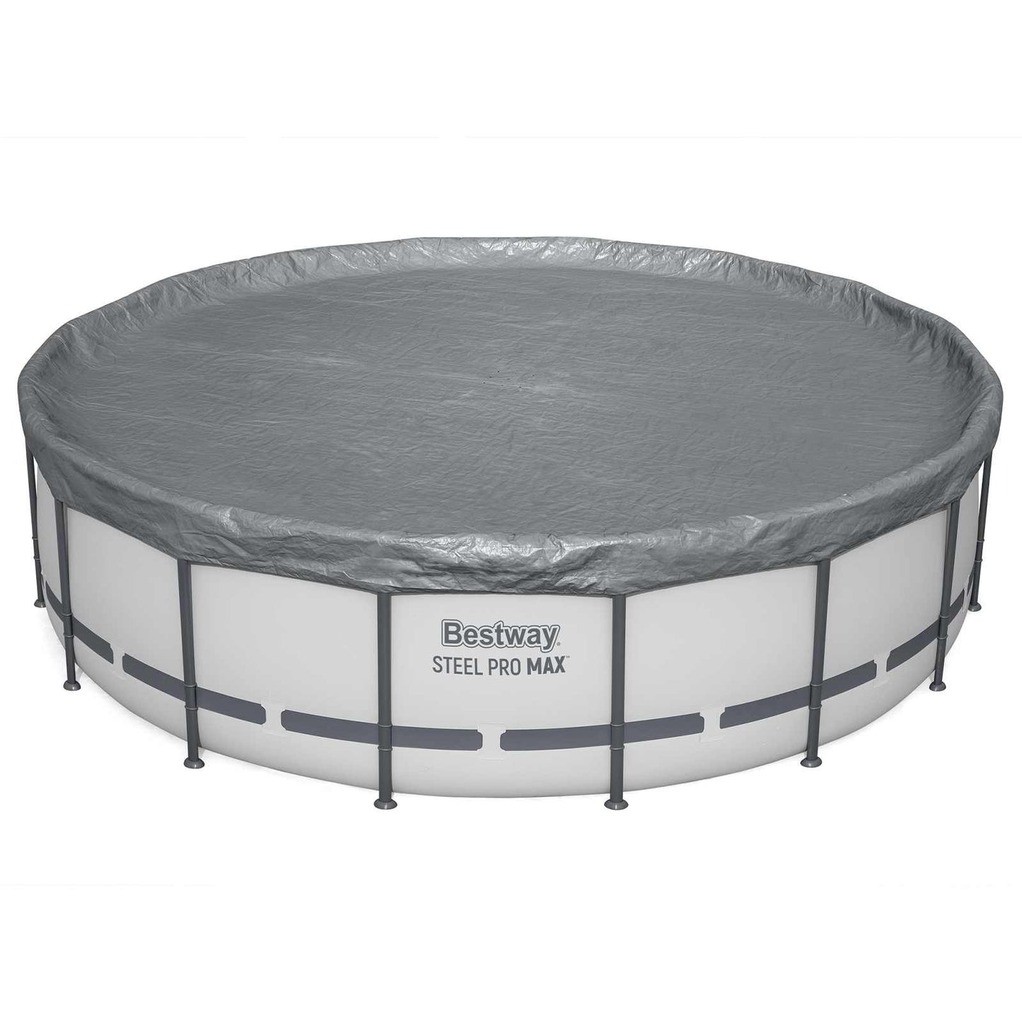 Bestway Κάλυμμα Πισίνας Ø4,88 μ Γύρος Πολυεστέρας Γκρι