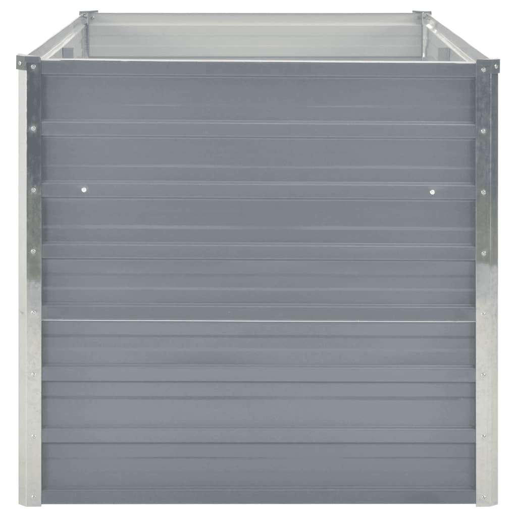 vidaXL Ζαρντινιέρα Ψηλή Γκρι 160 x 80 x 77 εκ. από Γαλβανισμένο Χάλυβα