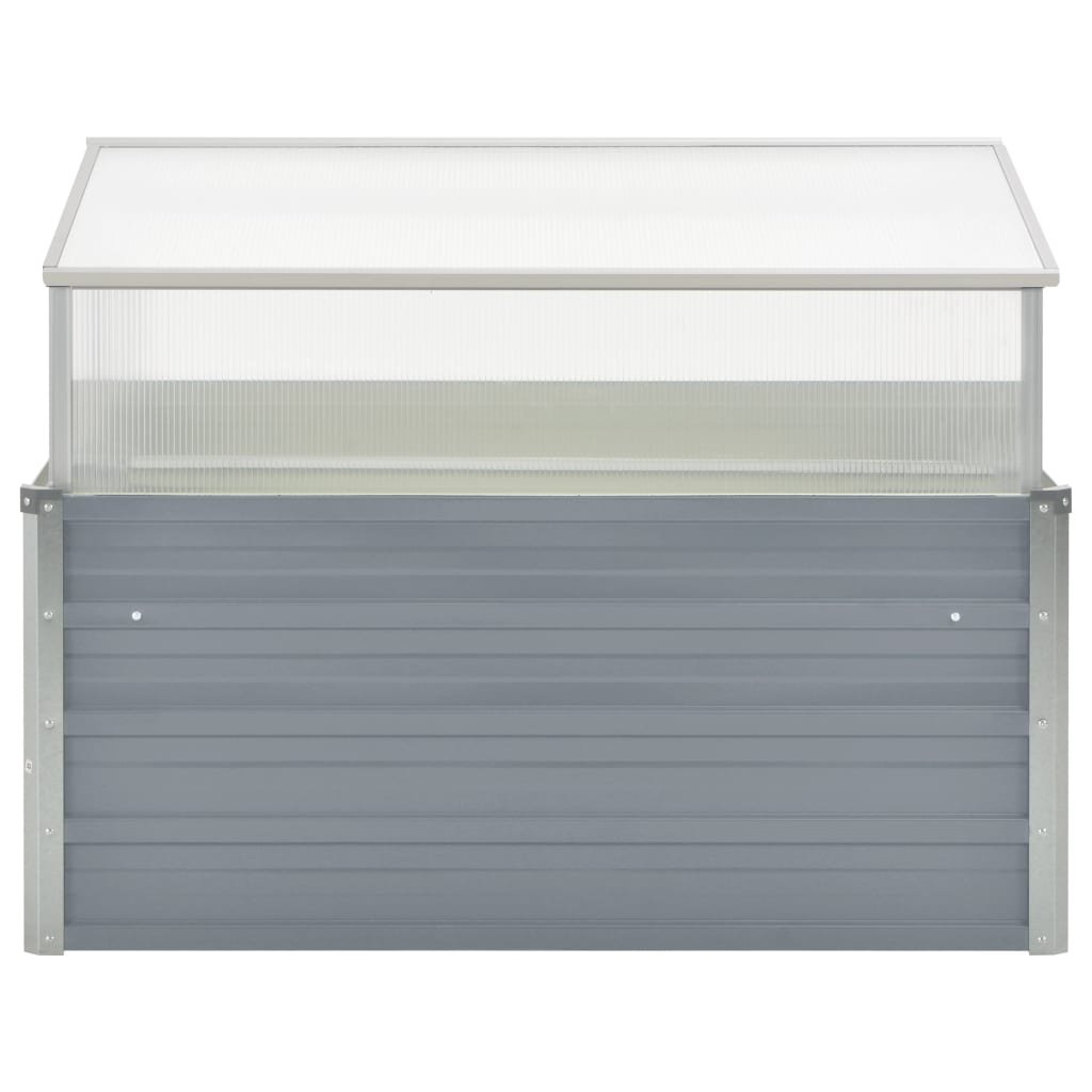 vidaXL Θερμοκήπιο Γκρι 100 x 100 x 85 εκ. από Γαλβανισμένο Χάλυβα