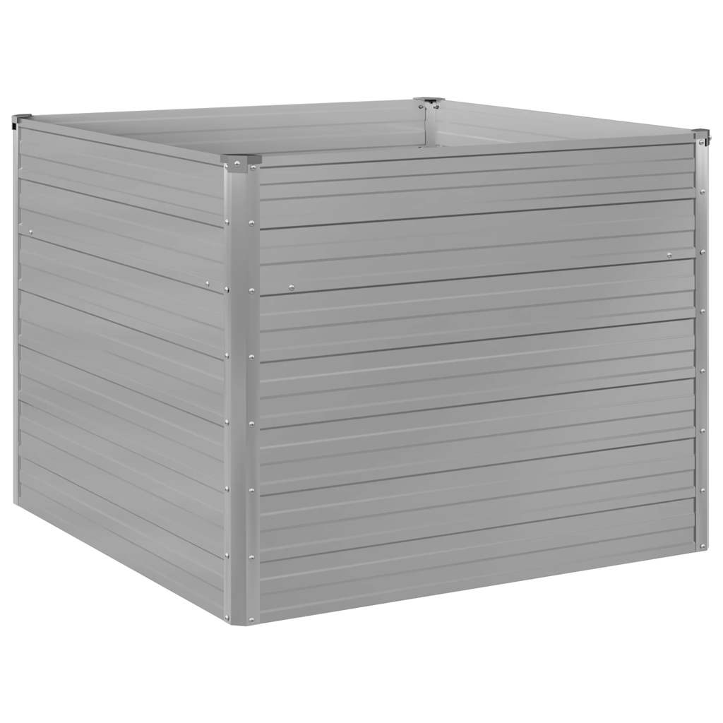 vidaXL Ζαρντινιέρα Ψηλή Γκρι 100 x 100 x 77εκ. από Γαλβανισμένο Χάλυβα