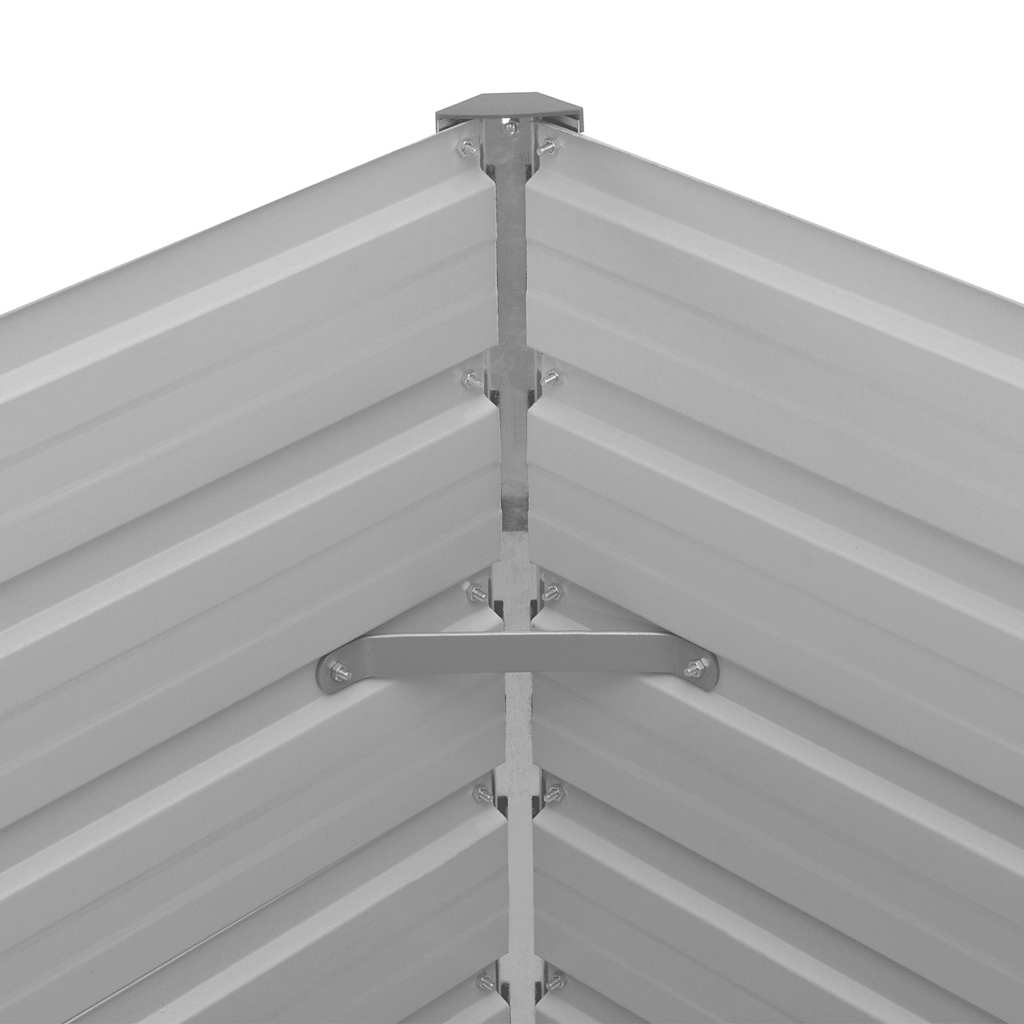 vidaXL Ζαρντινιέρα Ψηλή Γκρι 100 x 100 x 77εκ. από Γαλβανισμένο Χάλυβα