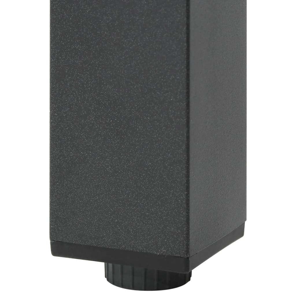 vidaXL Τραπέζι Κήπου Μαύρο 150 x 90 x 74 εκ. από Αλουμίνιο / Γυαλί