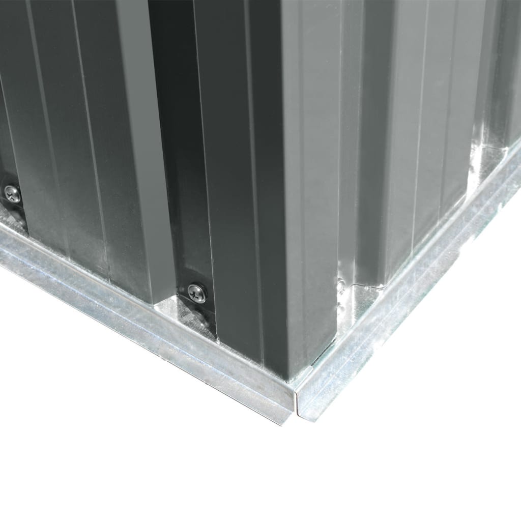 vidaXL Αποθήκη Κήπου Γκρι 204 x 132 x 186 εκ. Μεταλλική