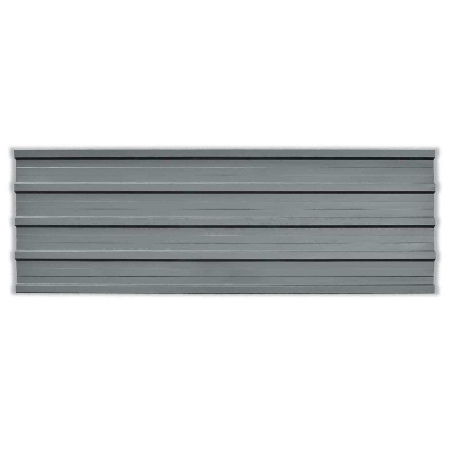 vidaXL Πάνελ οροφής 12 pcs Γκρι 129 x 45 εκ. Γαλβανισμένος χάλυβας